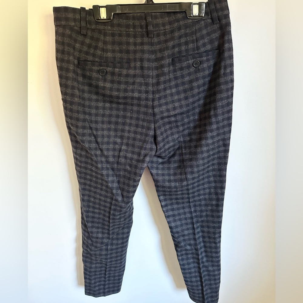 Theory Treeca 2 Brisk Wool Check Pants - Size 4 - image 7